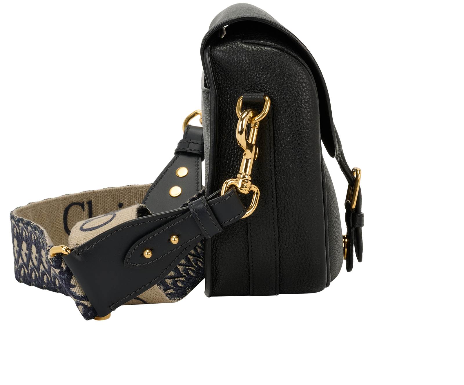 Medium Bobby Crossbody, &pound;1,400, Handbags, Black, Leather, Side view